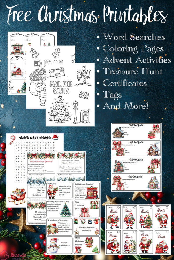 Looking for free Christmas printables? Find Christmas coloring pages, word searches, Advent activities, treasure hunt, gift tags, gift certificates, and more! These printable Christmas activities and gift accessories are perfect for holiday fun with kids, Christmas parties, and celebrating the season. Browse the collection and download your favorites!