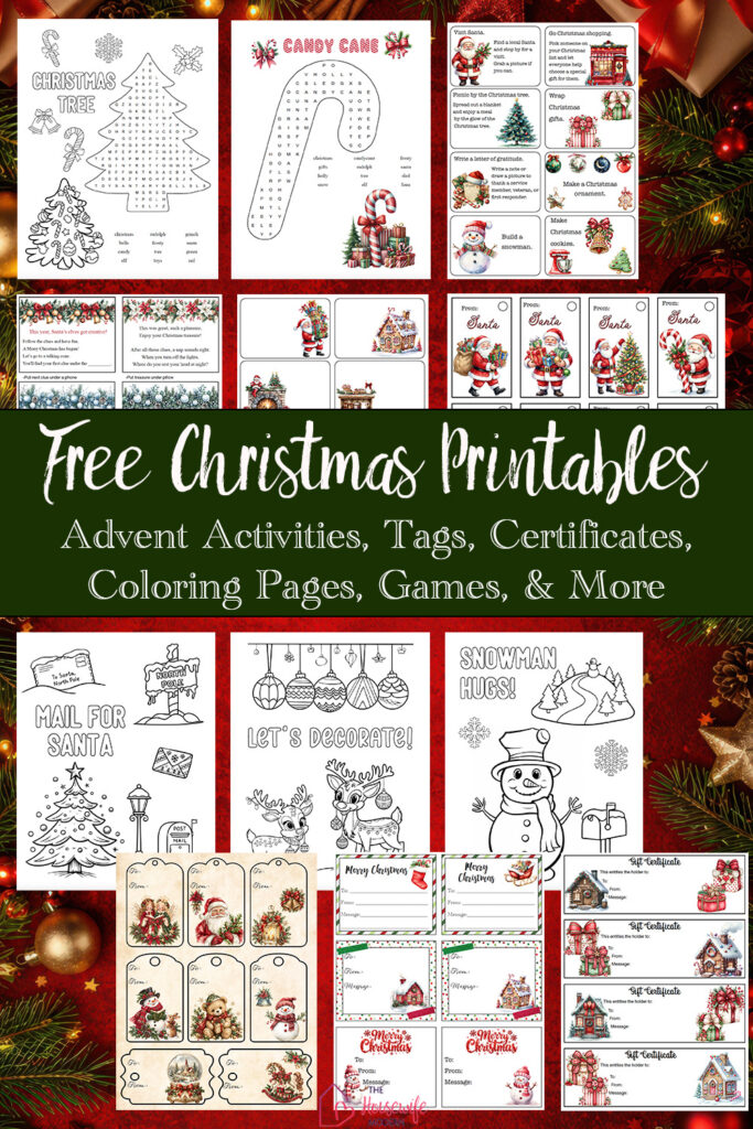 Get ready for the holidays with this collection of free Christmas printables! Choose from Christmas word searches, coloring sheets, printable Advent activity cards, Christmas treasure hunt, gift certificates, gift tags, and more. Whether you're planning Christmas activities for kids, getting presents ready, or something else, you'll find plenty of free printable PDFs to download!
