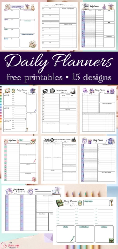 Looking for free daily planner printables? Choose from 15 different designs, including hourly schedules, student planners, work planners, time-blocking layouts, and daily productivity planners. These printable daily planner pages are available as free PDF downloads to help you organize your schedule, tasks, and priorities. Just download and print!