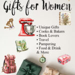 Need gift ideas for women? Browse gifts for book lovers, unique finds, travel gifts, kitchen gifts for cooks and bakers, pampering gifts, and food & drink gifts. Whether you're shopping for Christmas, a birthday, or just because.