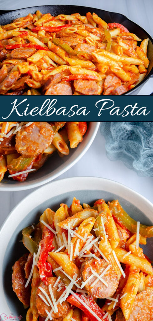 This easy kielbasa pasta recipe is a simple meal packed with smoked sausage, penne, bell peppers, and onions in a flavorful tomato sauce. If you’re looking for a quick pasta recipe with kielbasa sausage, this hearty weeknight dinner is easy to make and full of flavor.