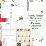 Looking for a free printable weekly meal planner? Choose from 14+ designs, including family meal planners, minimalist black-and-white templates, meal planners with grocery lists, farmhouse, cottagecore, and floral styles. Whether you're planning dinners for a busy family or organizing your weekly menu and grocery shopping, find a printable meal planner that fits your needs.