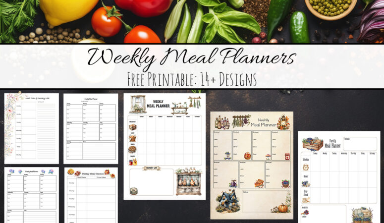 Free Printable Weekly Meal Planners: 14+ Designs