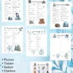 Make winter more fun with these free printable winter scavenger hunts! Find indoor and outdoor winter scavenger hunts, a winter nature hunt, a picture scavenger hunt for preschoolers, and creative photo scavenger hunts for kids, teens, and adults. There’s even a blank template to create your own. Free PDF download.